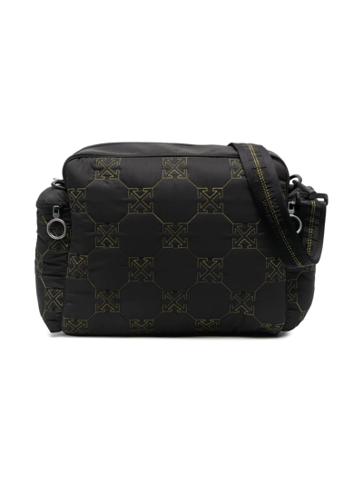 Shop Off-white Arrows-embroidered Changing Bag In Black