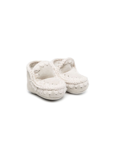 Mou Eskimo Shearling Boots In Grey