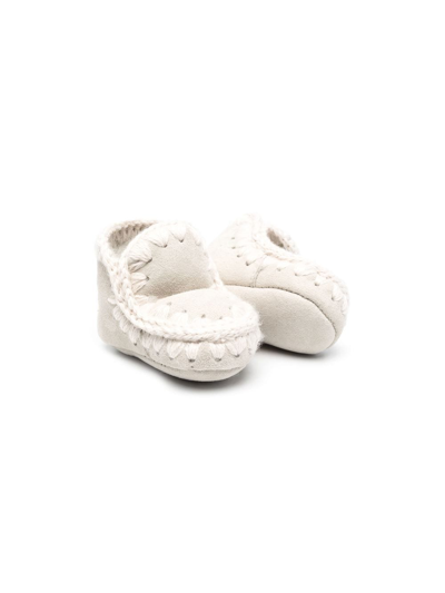 Mou Eskimo Shearling Boots In Grey