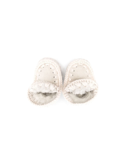 Mou Eskimo Shearling Boots In Grey