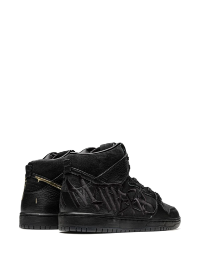 Nike X Faust Sb Dunk High Sneakers In Black