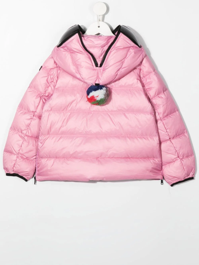 Ai Riders On The Storm Young Kids' Pompom-detail Padded Jacket In Pink