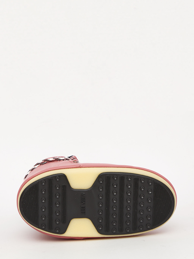 Alanui + Moon Boot Bandana-print Shell And Faux Leather Snow Boots In Pink