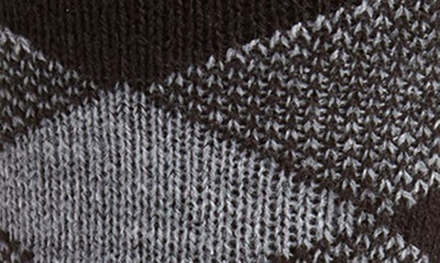 Shop Ugg Grady Diamond Fleece Lined Crew Socks In Grey / Black