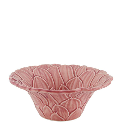 Shop Bordallo Pinheiro Maria Floral Bowl (16cm) In Pink