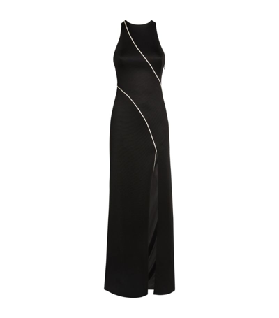 Shop Galvan Crystal Cord Gown In Black