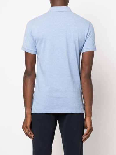 Polo Ralph Lauren Refined Cotton Piquet Polo With Longer Back In Blau