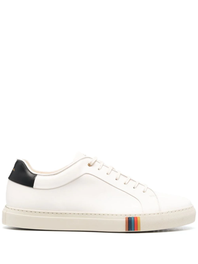 Shop Paul Smith Low-top Leather Sneakers In Weiss