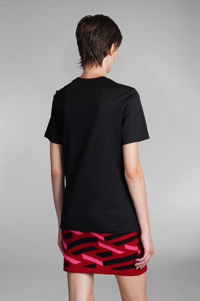 Shop Versace T-shirt In Black Cotton