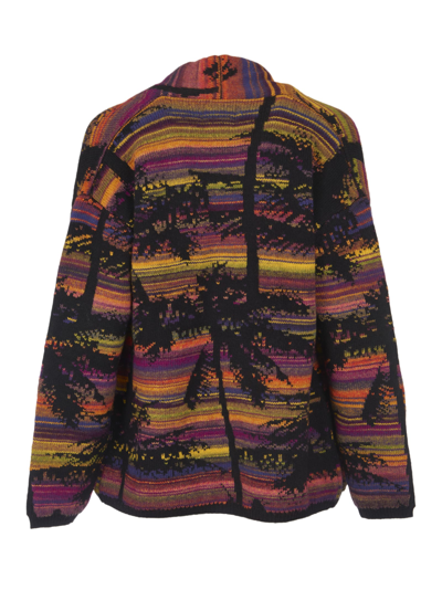 Shop Laneus Tropical Open Cardigan In Multicolor