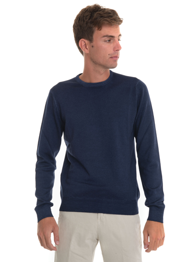 Shop Gran Sasso Round-neck Pullover In Denim