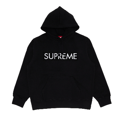 Pre-owned Supreme Capital Hooded Sweatshirt 'black'