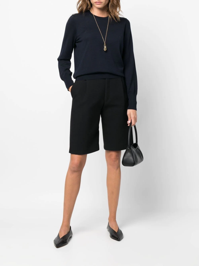 Filippa K Merino Round Neck Sweater In Blau
