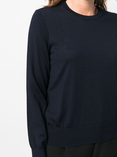 Filippa K Merino Round Neck Sweater In Blau
