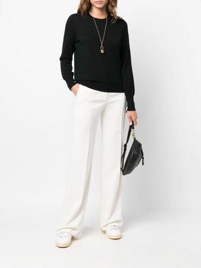 Filippa K Merino Round Neck Sweater In Schwarz