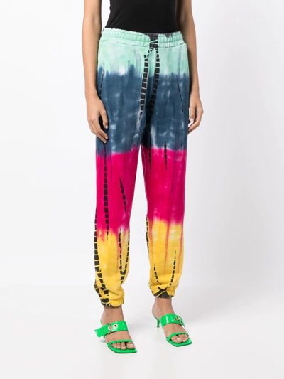 Shop Agr Tie-dye Print Track Pants In Mehrfarbig