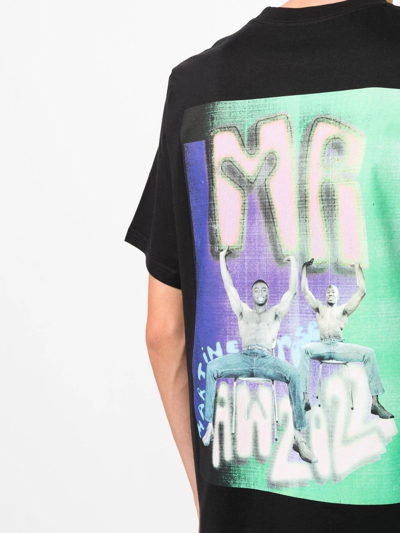 Martine Rose Rear Graphic-print T-shirt In Black