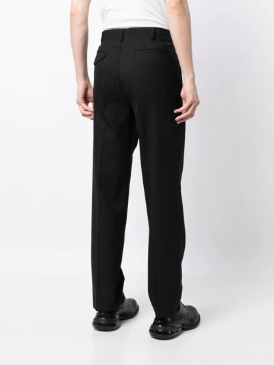Shop Comme Des Garçons Homme Deux Pinstripe-print Tailored Trousers In Schwarz
