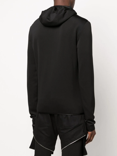 Alyx Shell-trimmed Jersey Half-zip Hoodie In Schwarz