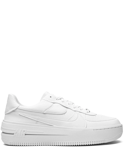 Shop Nike Air Force 1 Platform "triple-white" Sneakers