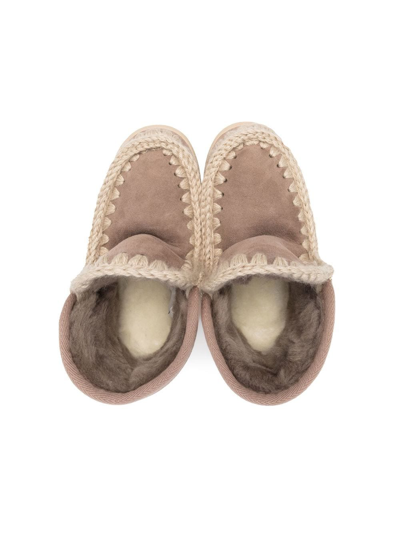 Mou Suede Eskimo Boots In Neutrals