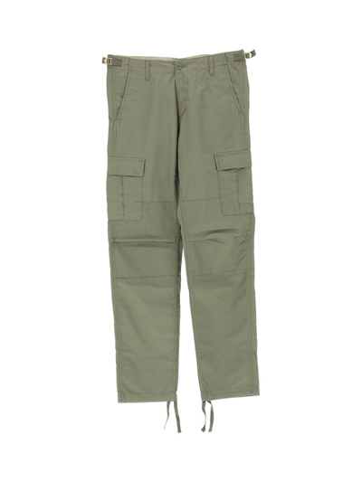 Shop Carhartt Wip Pocket Detailed Aviator Pants In Green