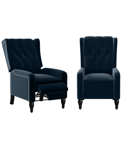 Shop Handy Living Feigin Wingback Pushback Recliner Chairs, Set Of 2