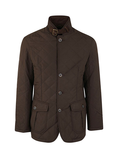 Shop Barbour Diamond Quilted Button In Green