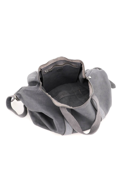 Shop Guidi Leather Travel Bag In Grey