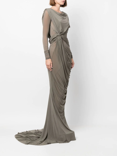 RICK OWENS BRANCH DRAPED GOWN 