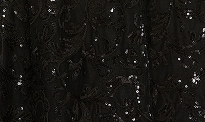 Shop Mac Duggal Sequin Tapestry Long Sleeve Trumpet Gown In Black
