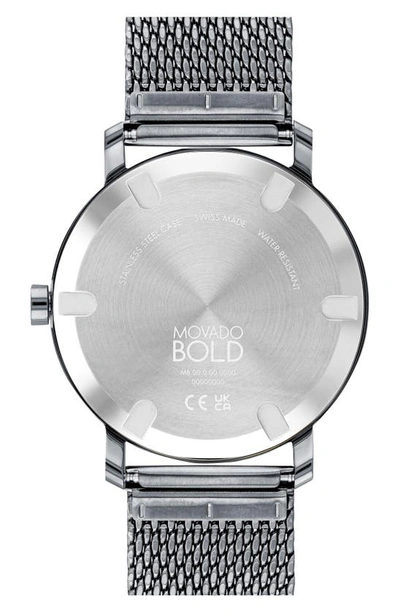 Shop Movado Bold Evolution Mesh Strap Watch, 40mm In Grey