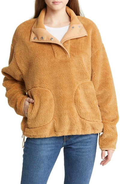 Shop Ugg Atwell High-pile Fleece Jacket In Tawny