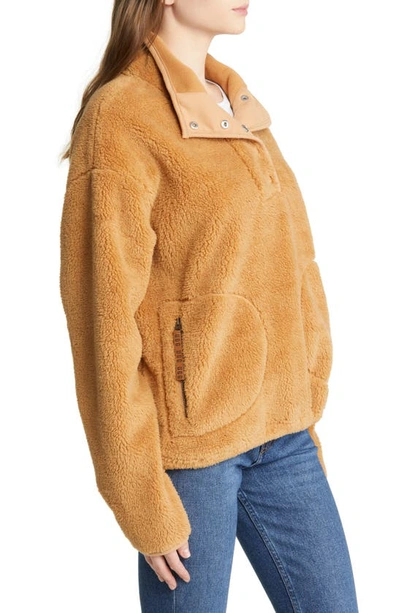 Shop Ugg Atwell High-pile Fleece Jacket In Tawny