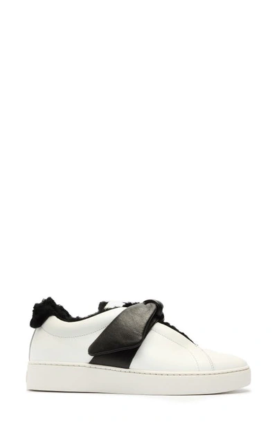 Shop Alexandre Birman Clarita Asymmetric Slip-on Sneaker In White/ Black