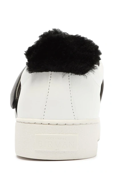 Shop Alexandre Birman Clarita Asymmetric Slip-on Sneaker In White/ Black