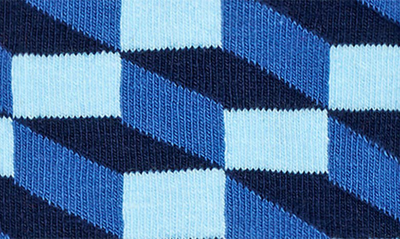 Shop Happy Socks Geometric Socks In Blue Combo