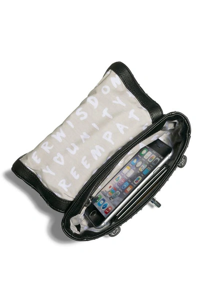 Shop Aimee Kestenberg Chain Reaction Mini Convertible Shoulder Bag In Black W/ Shiny Silver