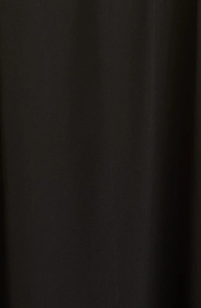 Shop Jason Wu Cap Sleeve Midi Fit & Flare Dress With Silk Neck Tie In Black/ Pink