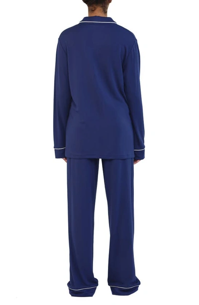 Papinelle Kate Long Sleeve Pajamas In Navy
