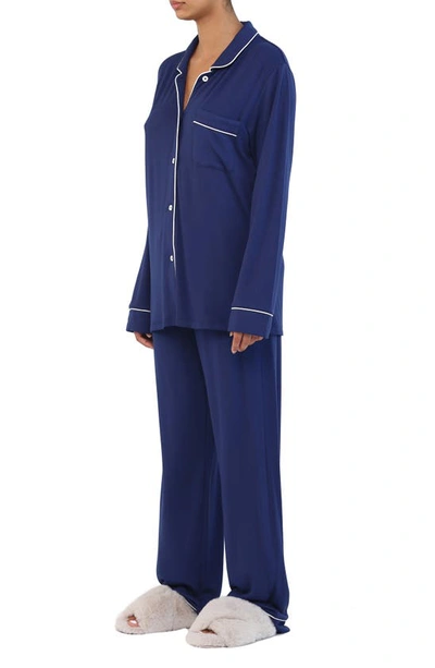 Papinelle Kate Long Sleeve Pajamas In Navy