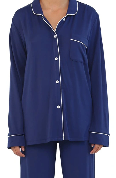 Papinelle Kate Long Sleeve Pajamas In Navy