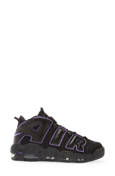 Shop Nike Air More Uptempo '96 Sneaker In Black/ Black/ White/ Gold