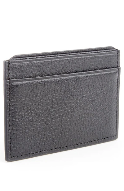 Royce New York Personalized Rfid Leather Card Case In Black- Deboss
