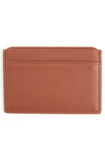 Shop Royce New York Personalized Rfid Leather Card Case In Tan- Deboss