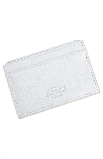 Shop Royce New York Personalized Rfid Leather Card Case In Silvereboss