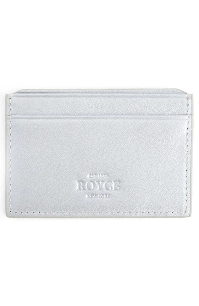 Shop Royce New York Personalized Rfid Leather Card Case In Silvereboss