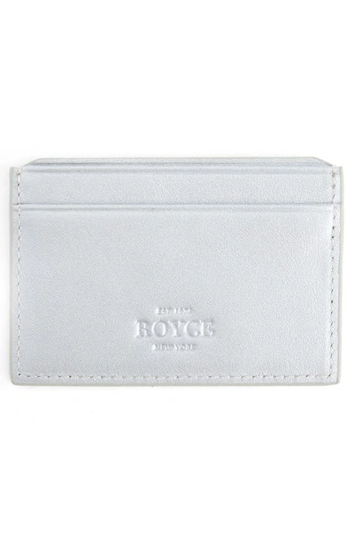 Royce New York Personalized Rfid Leather Card Case In Silvereboss
