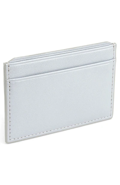 Royce New York Personalized Rfid Leather Card Case In Silvereboss