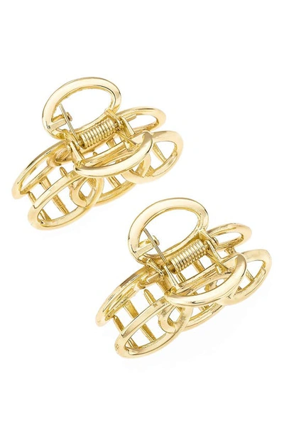 Ettika Assorted 2-pack Jaw Clips In Gold